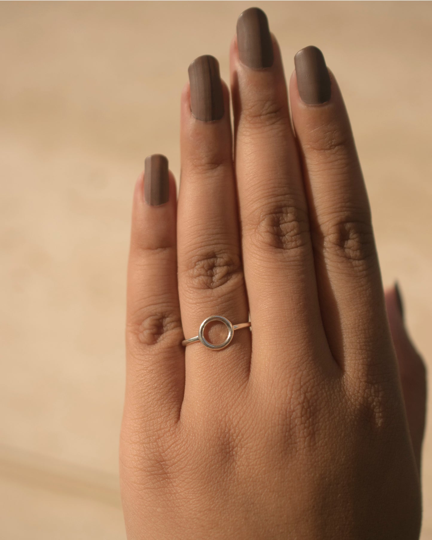 DAINTY O RING , TINY CIRCLE RING