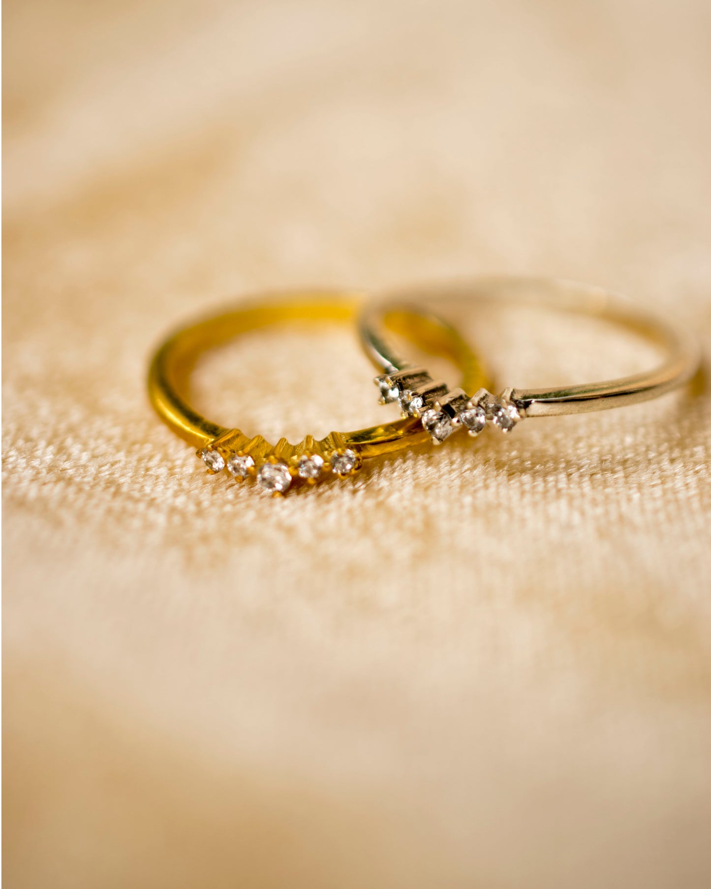 TINY V SHAPED PAVE CZ RING