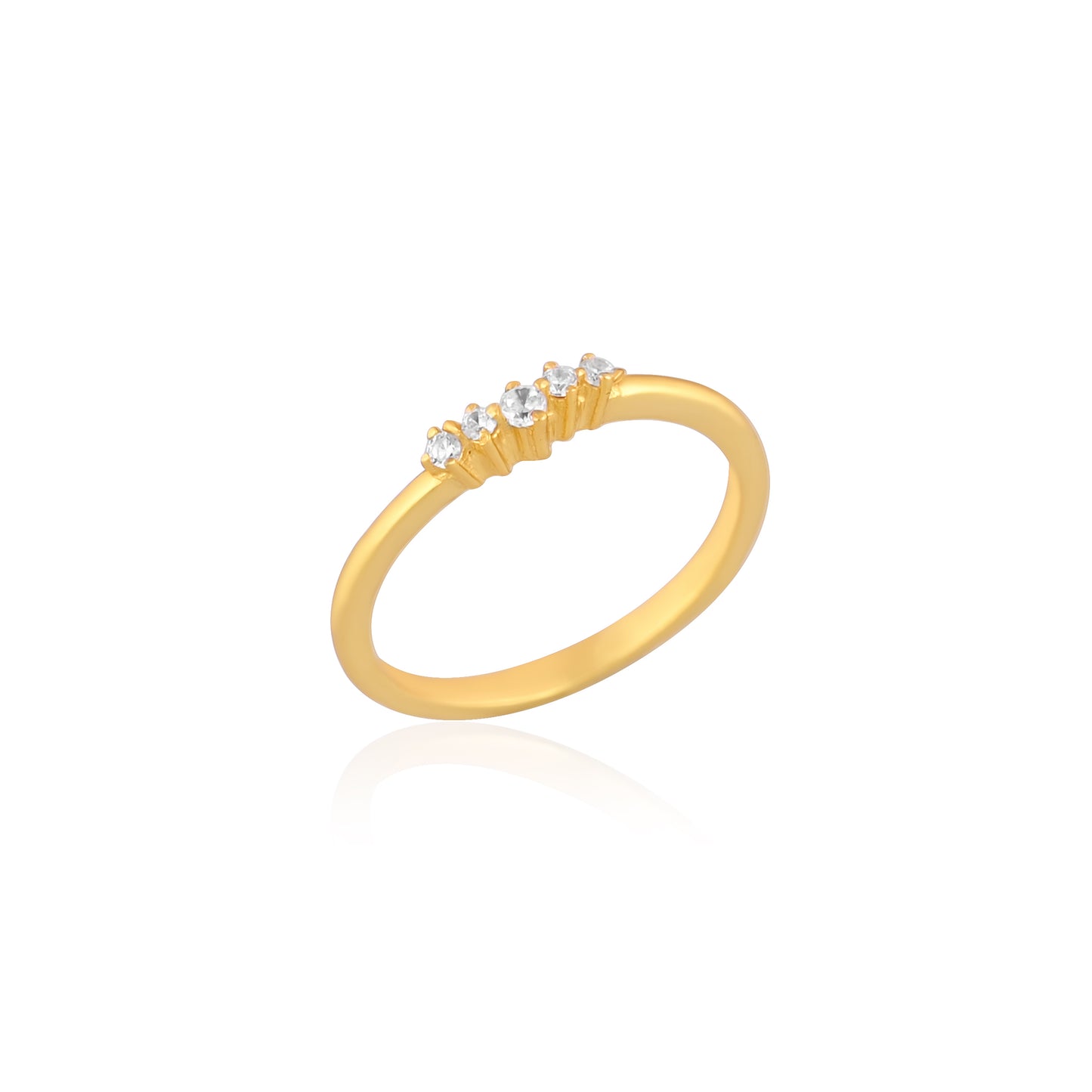 TINY V SHAPED PAVE CZ RING