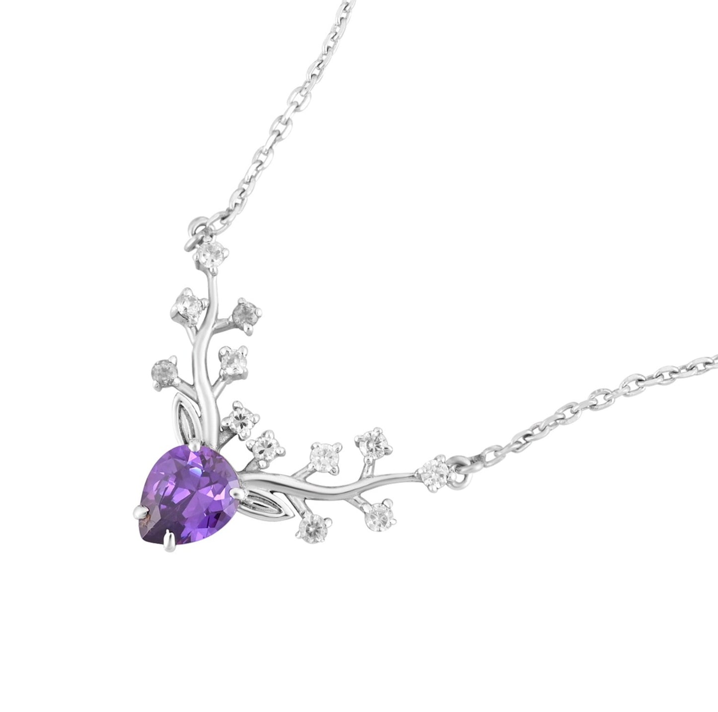 DEER CHARM SILVER NECKLACE