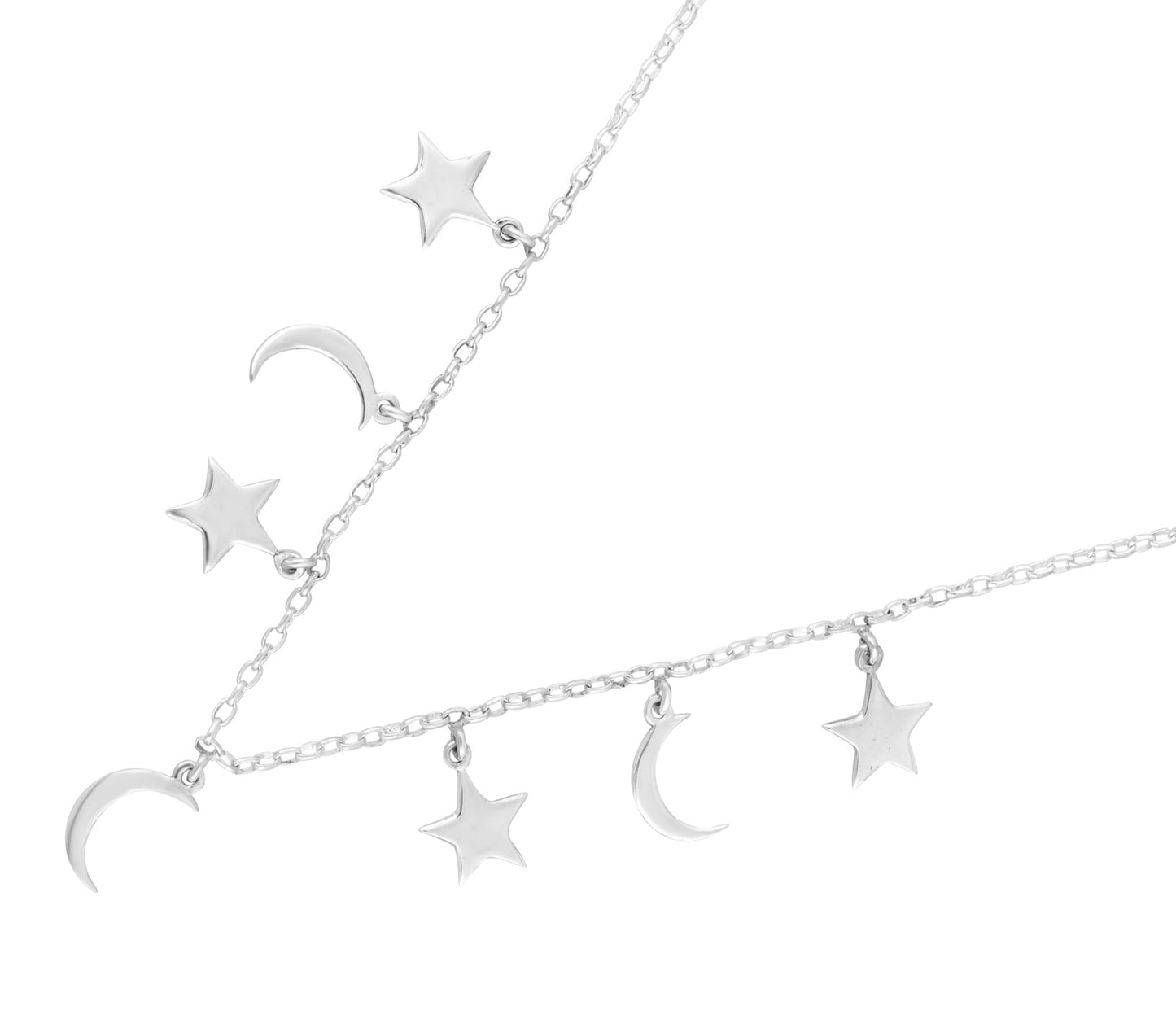 LUNAR SPARKLE SILVER NECKLACE