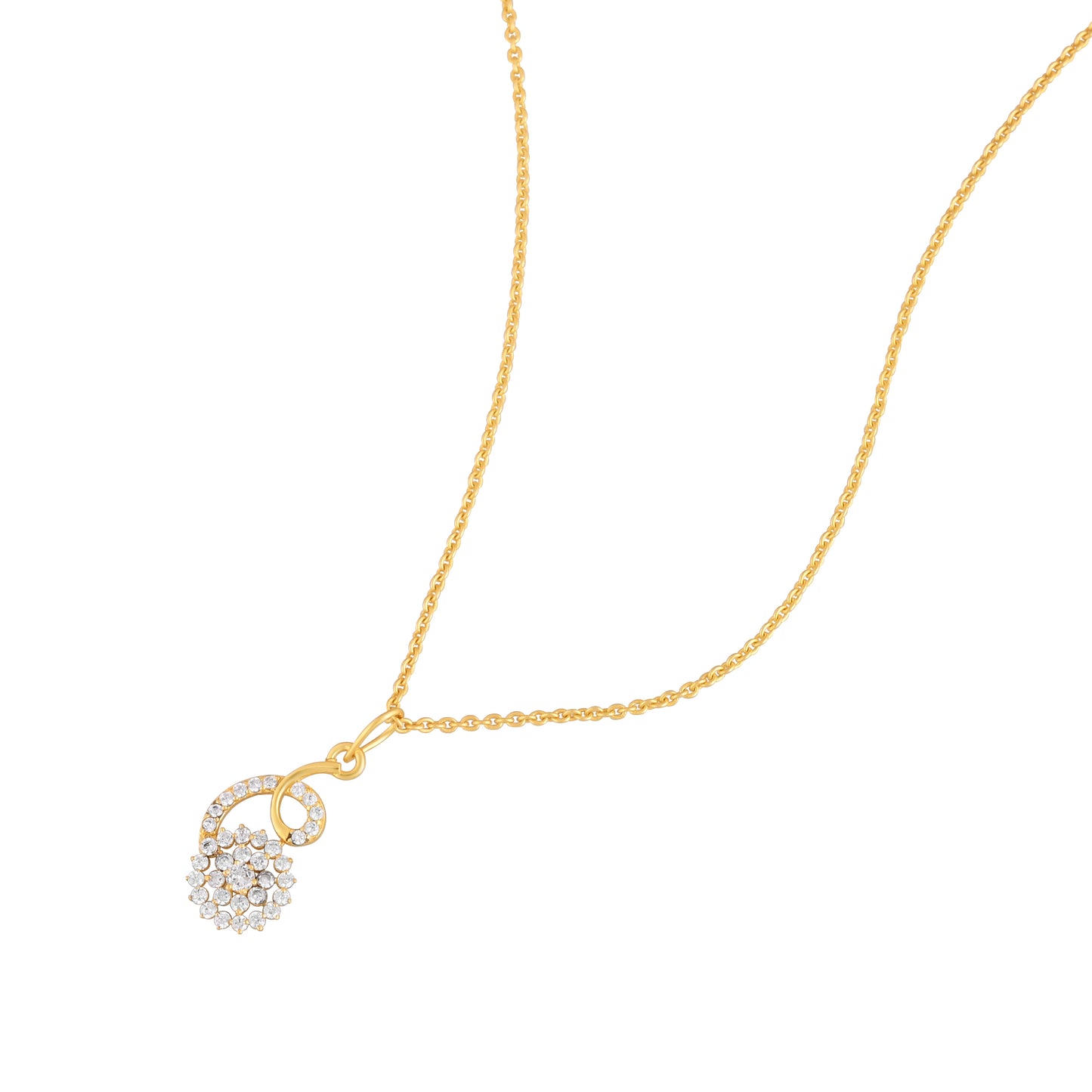 INVERSE LOOP SILVER NECKLACE
