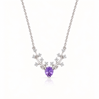 DEER CHARM SILVER NECKLACE