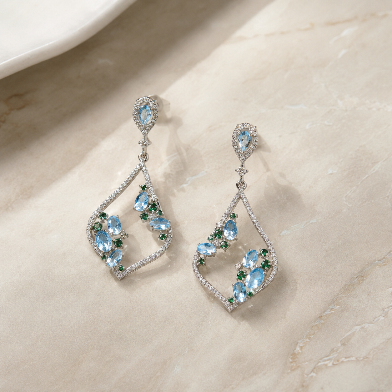 Aqua Dangle earrings