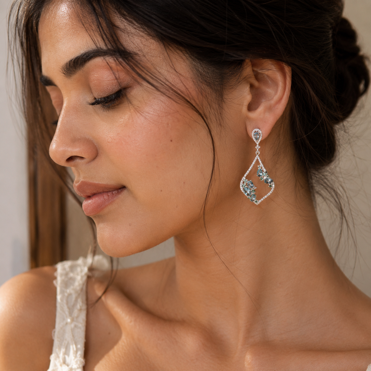 Aqua Dangle earrings