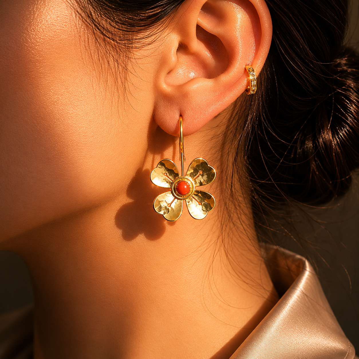 floral earring