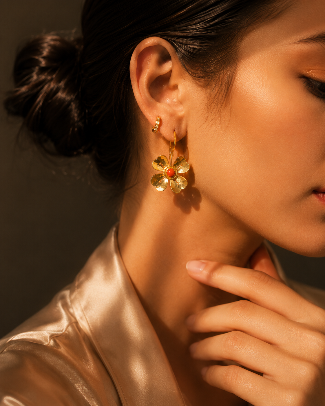 floral earring