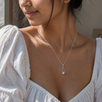 SNOWDROP SILVER NECKLACE