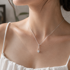 SNOWDROP SILVER NECKLACE