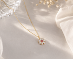 DAZZLE FLOWER SILVER NECKLACE