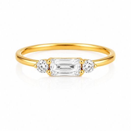CRYSTAL SILVER RING