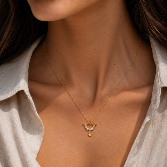 STARRY ARCH SILVER NECKLACE