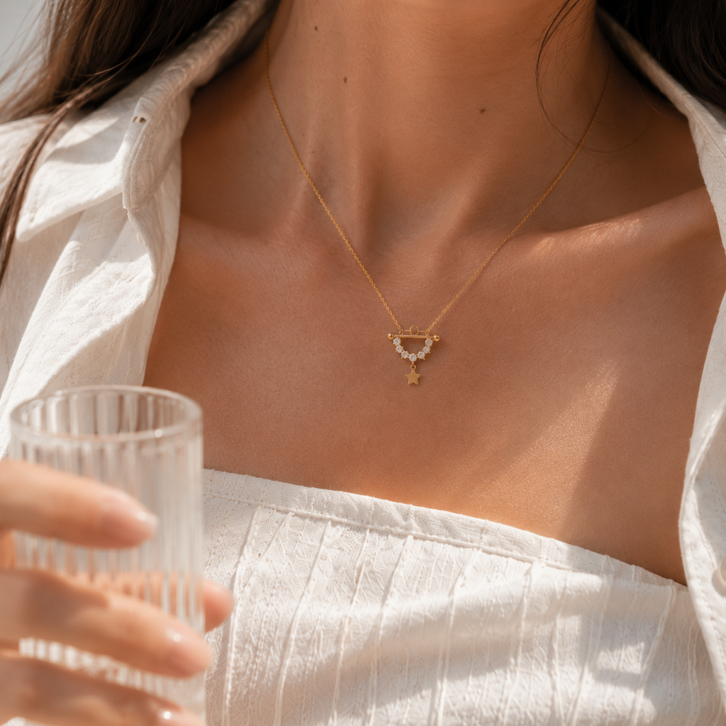 STARRY ARCH SILVER NECKLACE