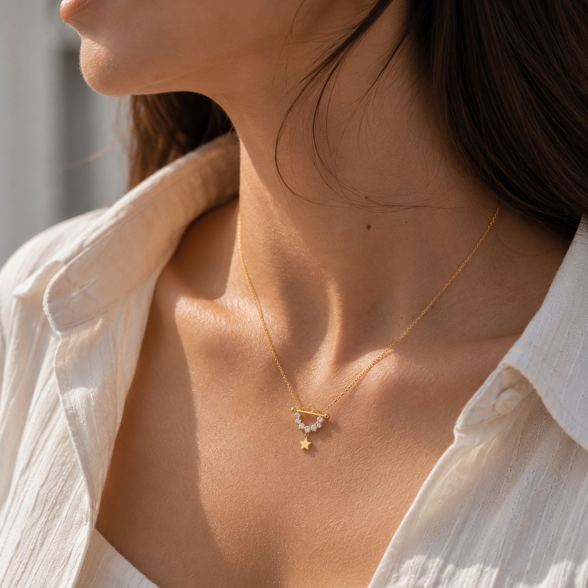 STARRY ARCH SILVER NECKLACE