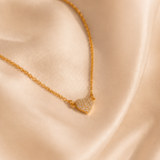 CRYSTAL HEART SILVER NECKLACE