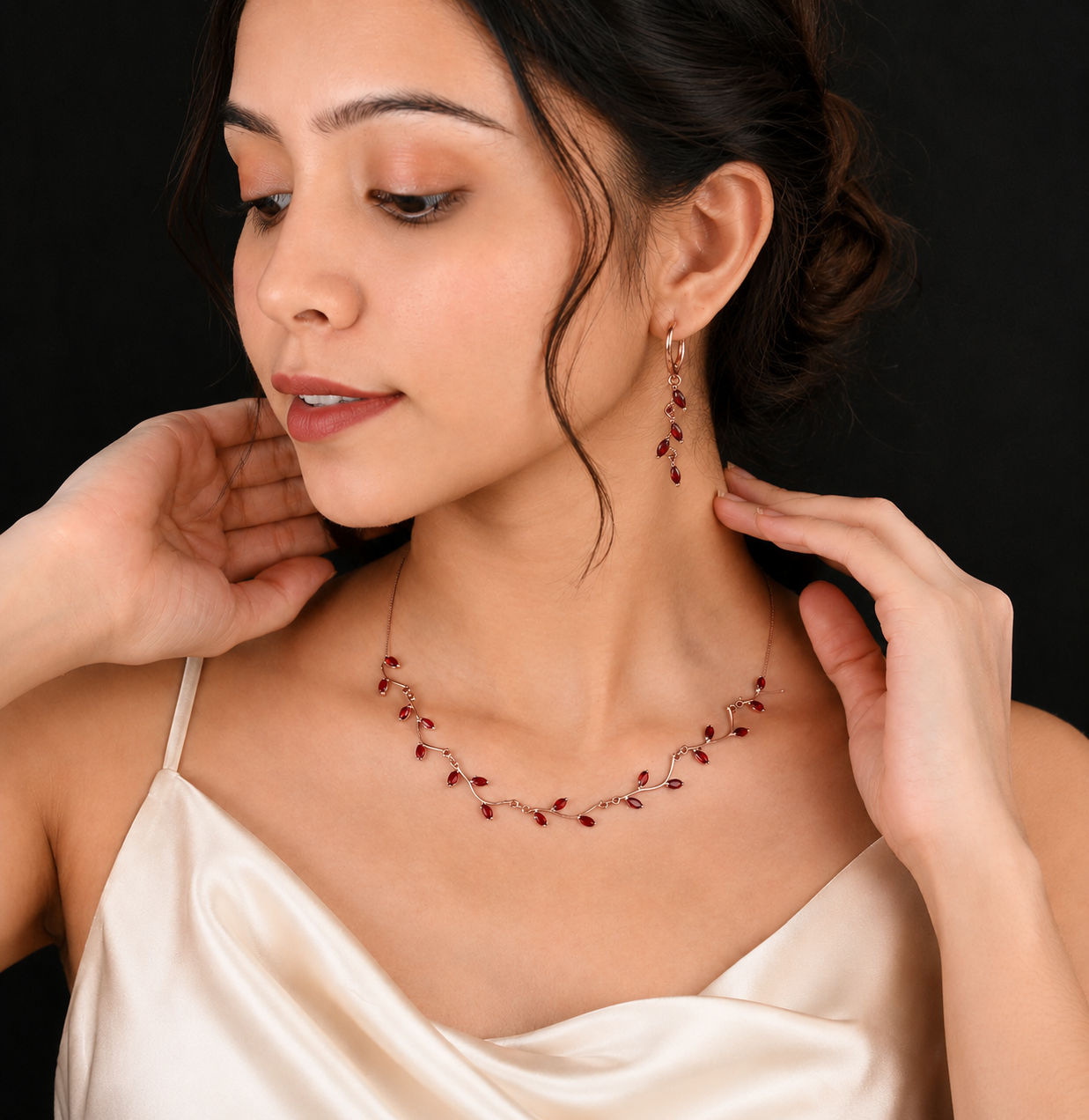 Silver Leafy Choker Necklace for Women | Nature-Inspired Sterling Silver Jewelry