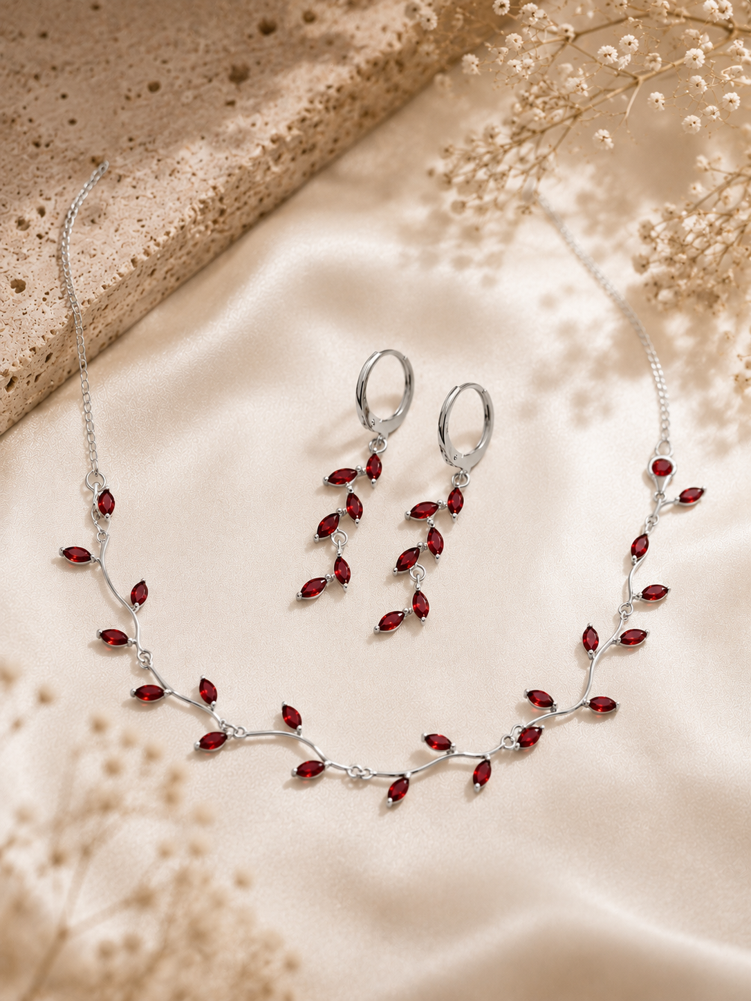 Silver Leafy Choker Necklace for Women | Nature-Inspired Sterling Silver Jewelry