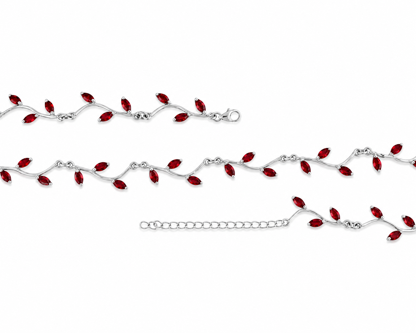 Silver Leafy Choker Necklace for Women | Nature-Inspired Sterling Silver Jewelry