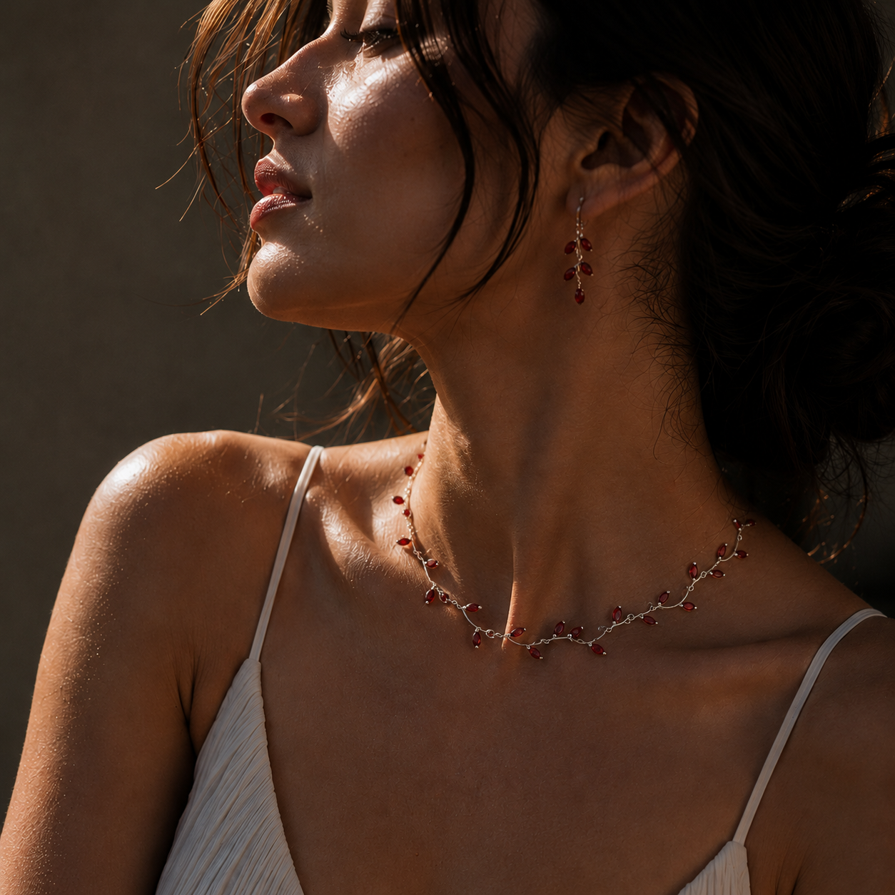Silver Leafy Choker Necklace for Women | Nature-Inspired Sterling Silver Jewelry