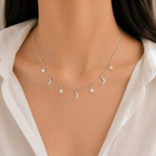 LUNAR SPARKLE SILVER NECKLACE