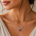 DEER CHARM SILVER NECKLACE