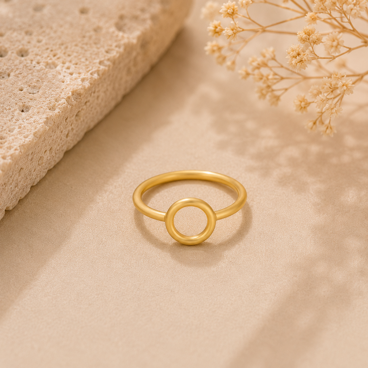 DAINTY O RING , TINY CIRCLE RING