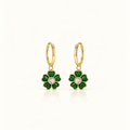 green earrings