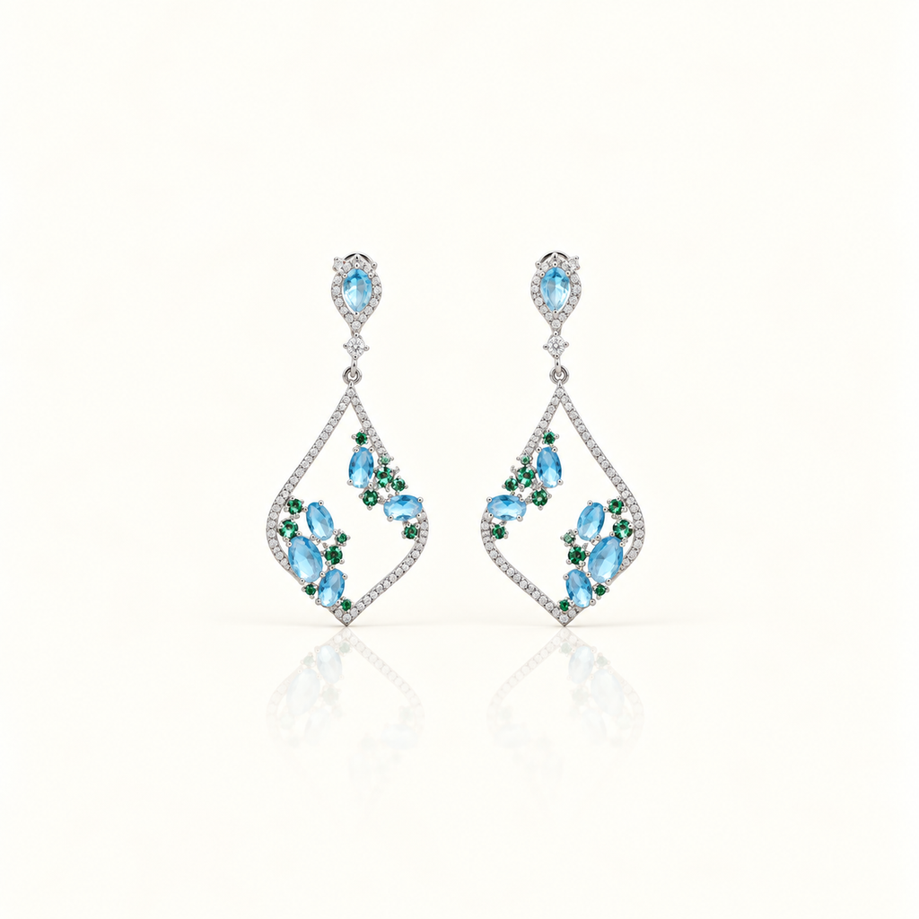 Aqua Dangle earrings