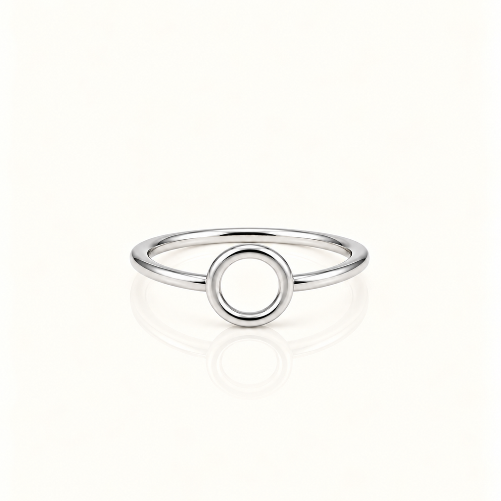 DAINTY O RING , TINY CIRCLE RING