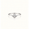 V EDGE SINGLE STONE RING