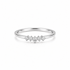 TINY V SHAPED PAVE CZ RING