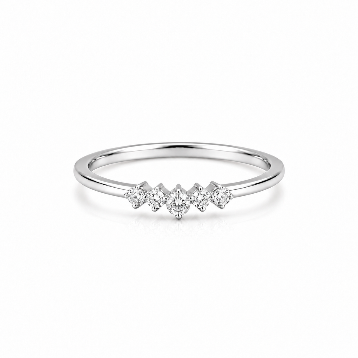 TINY V SHAPED PAVE CZ RING