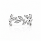 SILVER LEAF RING