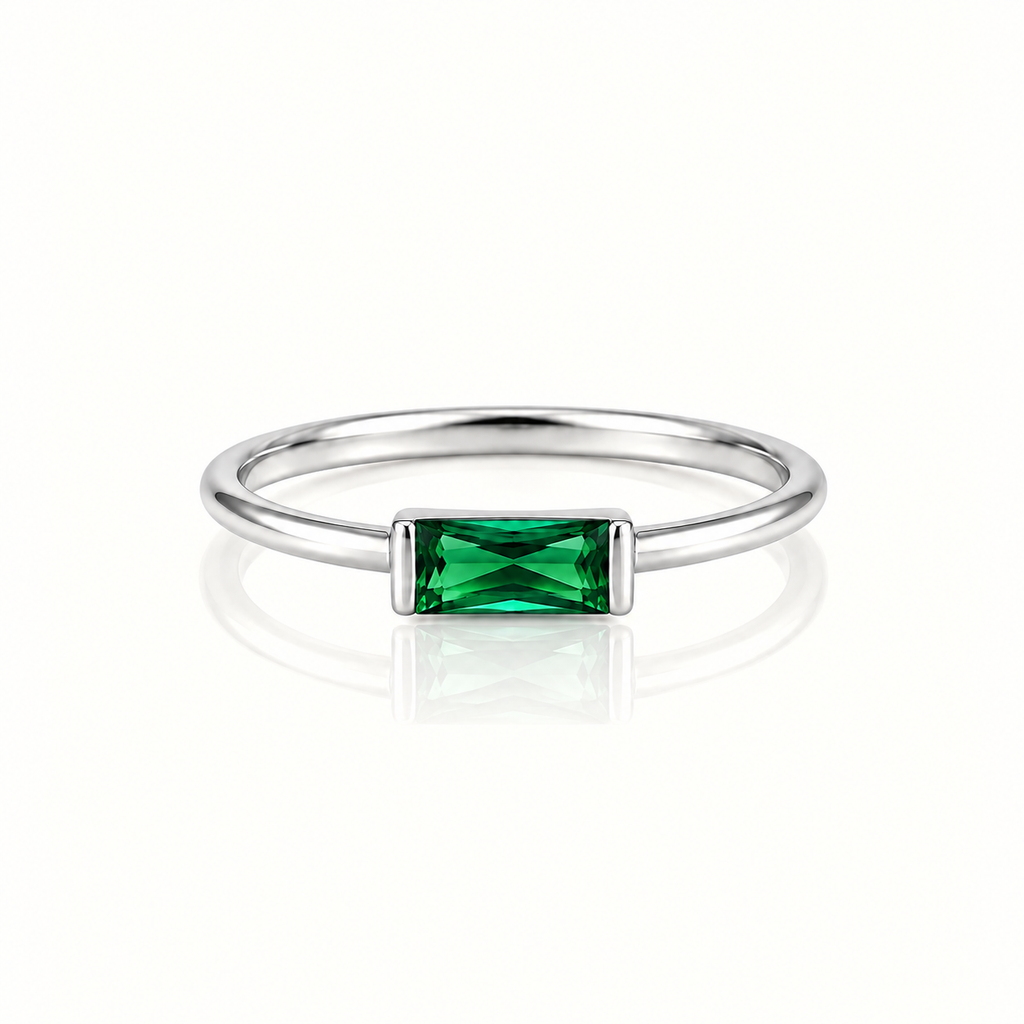 TINY EMERALD RING