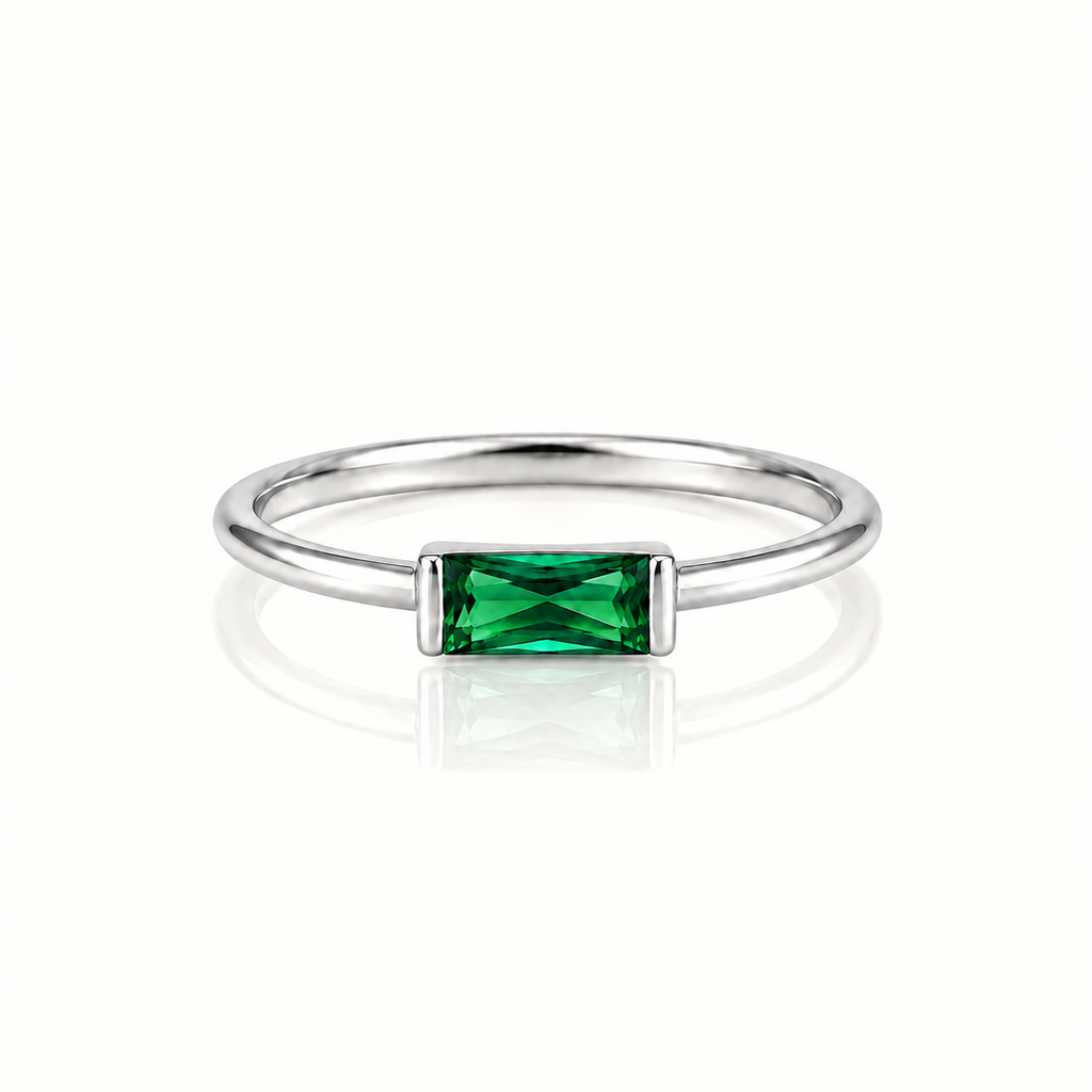 TINY EMERALD RING