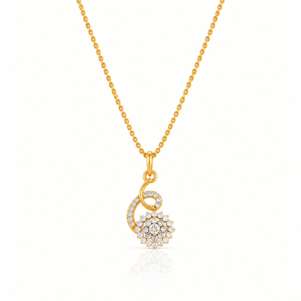 INVERSE LOOP SILVER NECKLACE