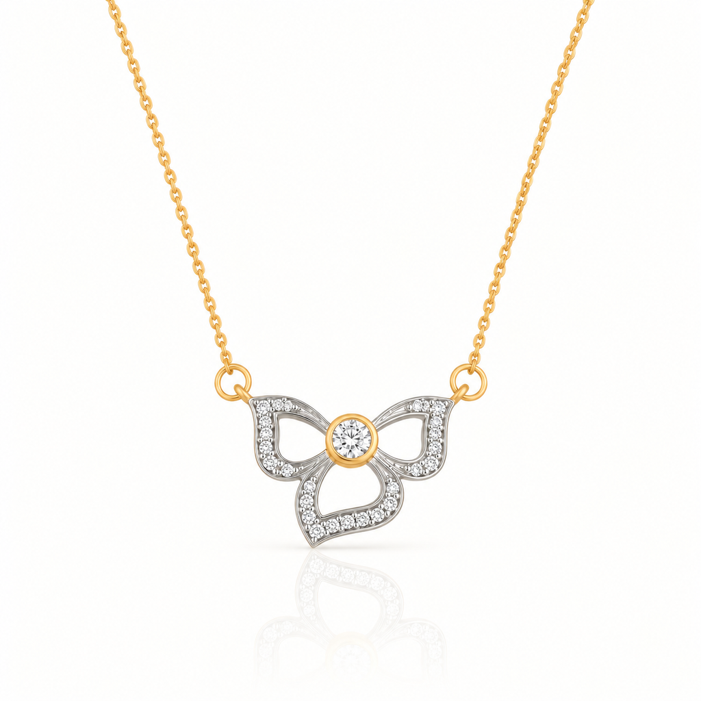 PETAL BLOOM SILVER NECKLACE