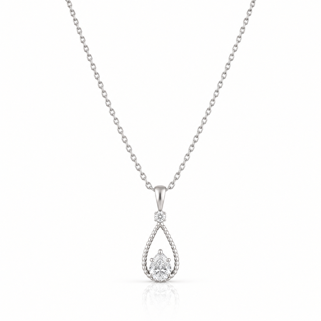 SNOWDROP SILVER NECKLACE