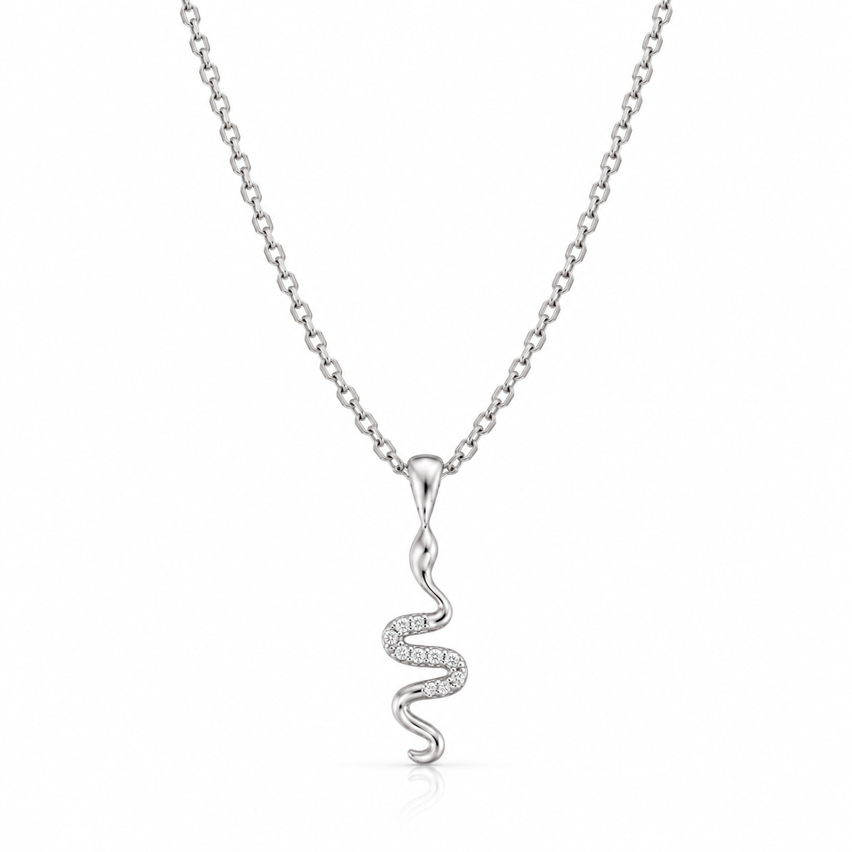 SNAKE TWIST SILVER NECKLACE