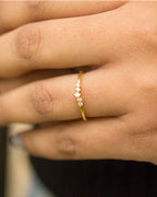 TINY V SHAPED PAVE CZ RING