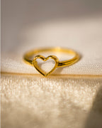 HOLLOW HEART RING