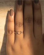 HOLLOW HEART RING