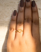 HOLLOW HEART RING