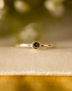 MINIMAL SINGLE STONE PROMISE SILVER RING