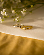 MINIMAL SINGLE STONE PROMISE SILVER RING