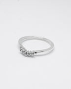 TINY V SHAPED PAVE CZ RING