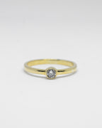 MINIMAL SINGLE STONE PROMISE SILVER RING