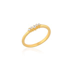 TINY V SHAPED PAVE CZ RING