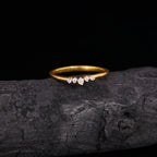 TINY V SHAPED PAVE CZ RING