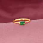 TINY EMERALD RING